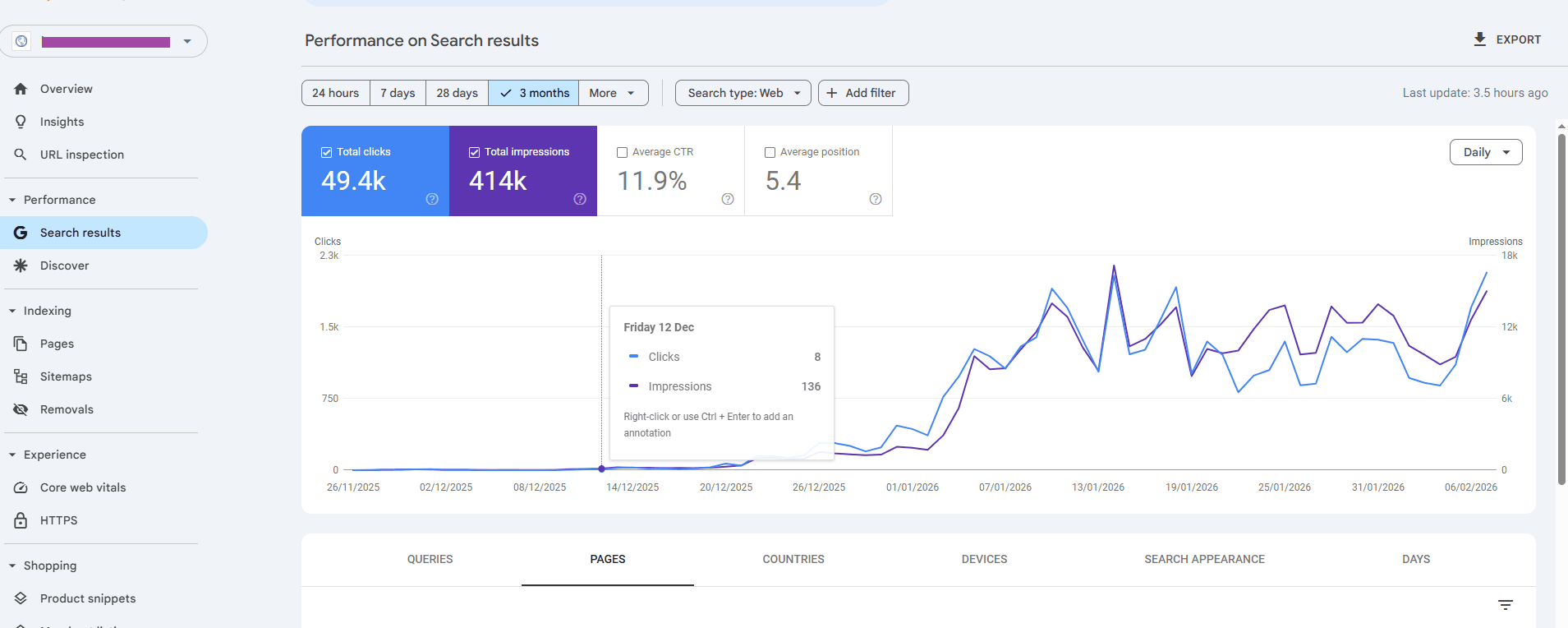نتائج Google Search Console iptv-webplayer - 27,100 نقرة في 3 أشهر