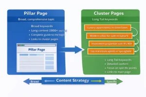 دليل شامل: الفرق بين Pillar Pages و Cluster Pages – الاستراتيجية المثالية لتصدر محركات البحث